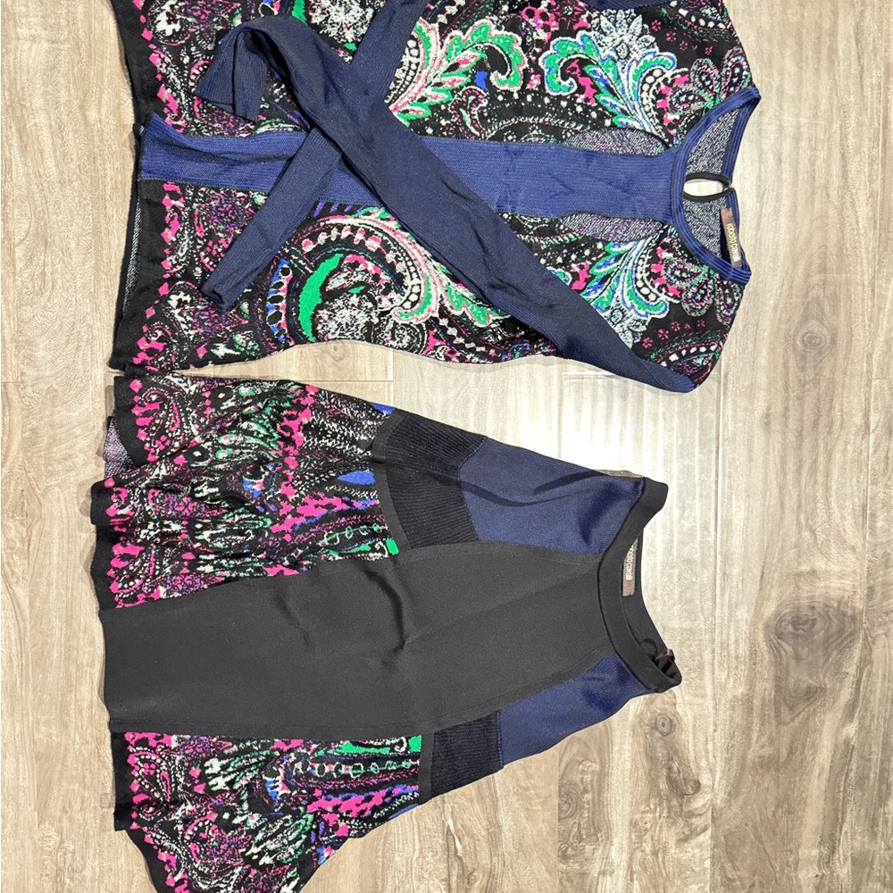 Brand new Roberto Cavalli Blue and Pink Paisley Blouse size 38